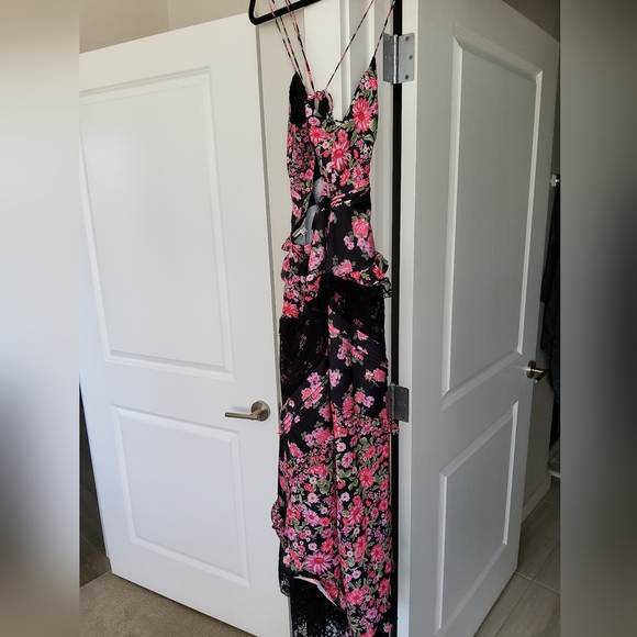 🍋For Love and Lemons Rosalyn Black Floral Maxi Dress - Picture 7 of 16